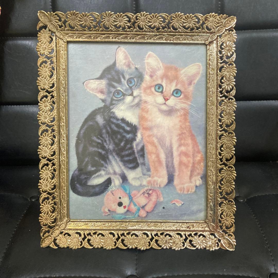 ビンテージ★子猫の絵50s60s70sbigeye