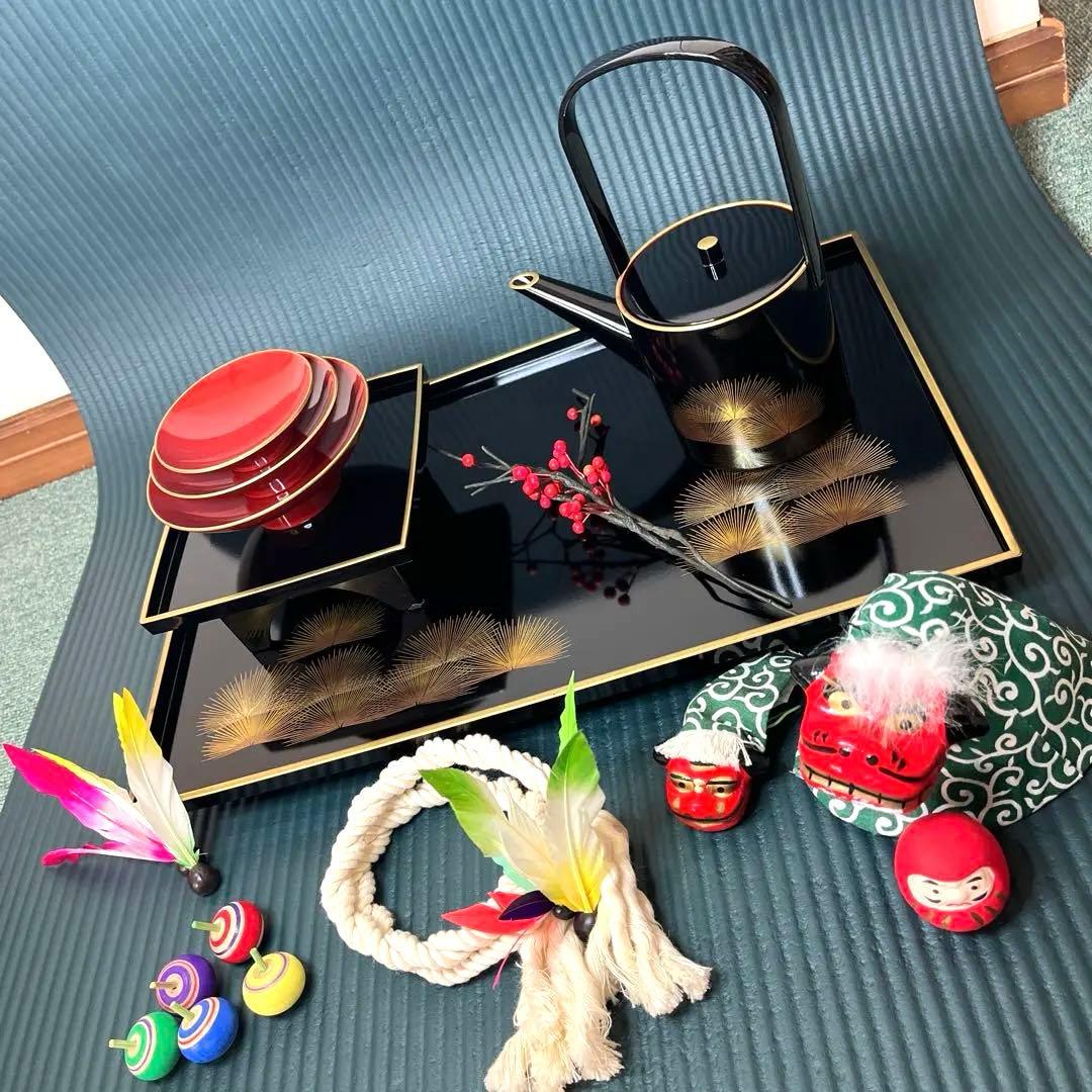 山中塗　屠蘇器 お正月 漆器　伝統工芸　若松屠蘇器