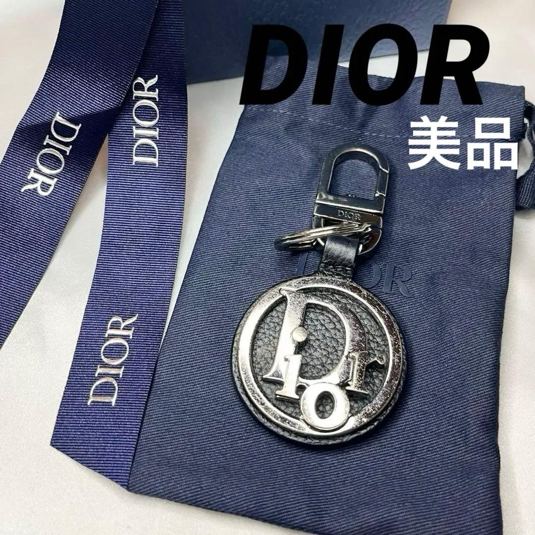 DIOR✨付属品全て有 レア キーリング カーフスキン DIORチャーム