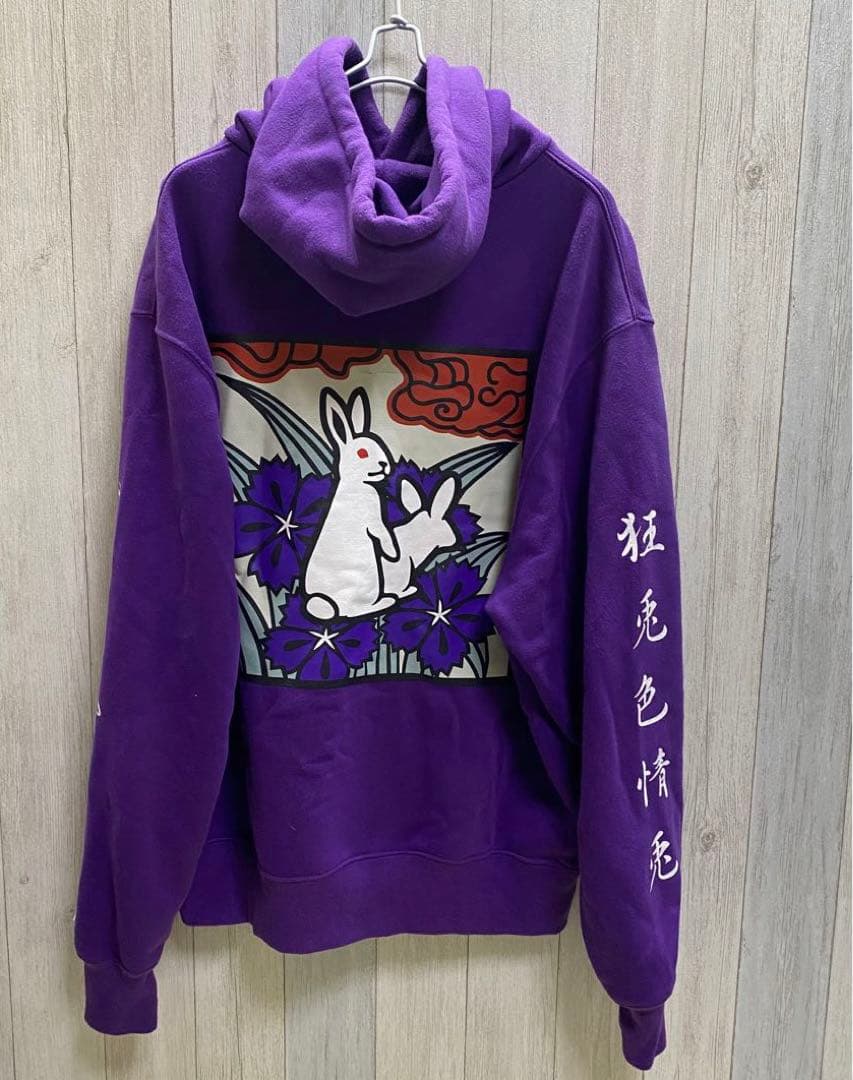 京都限定 #FR2 花札 うさぎ プリント 撫子 刺繍 パーカー L - メルカリ