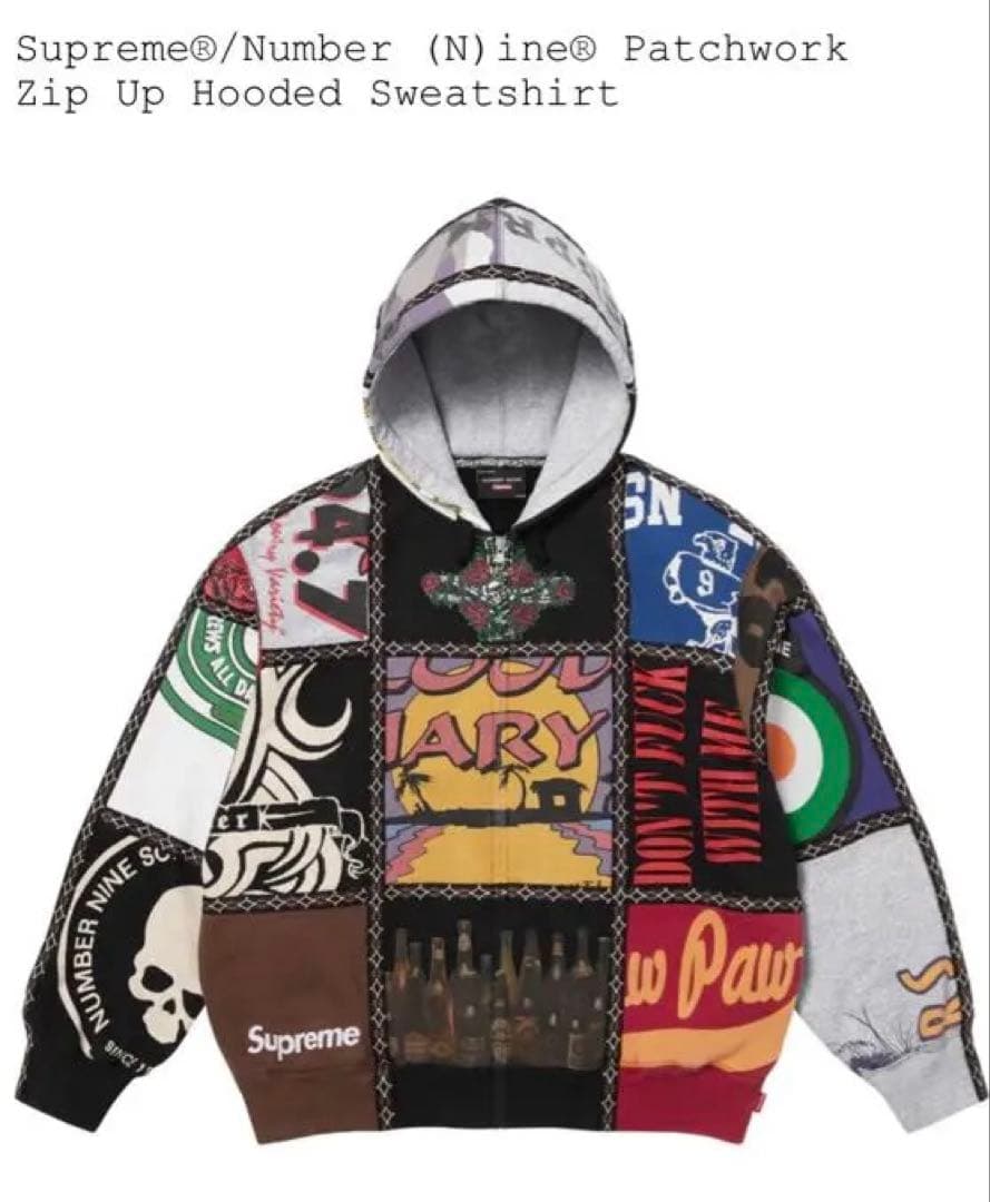 Supreme/Number (N)ine パッチワークフーディ