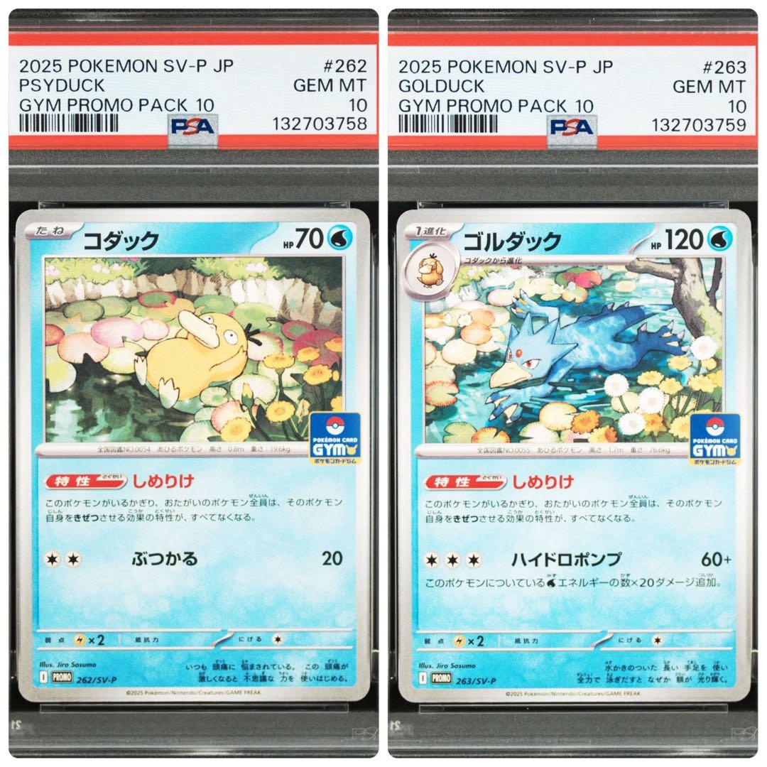 【PSA10連番】コダック、ゴルダック進化ライン　プロモ　ポケモンカード