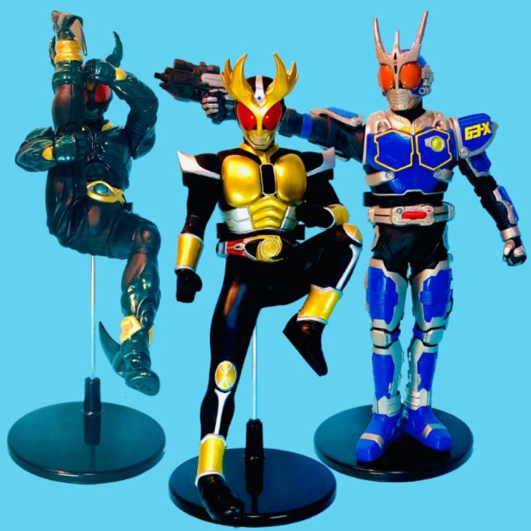 絶版品】プレミアム倶楽部 仮面ライダーアギト 必殺技ソフビ 全3種