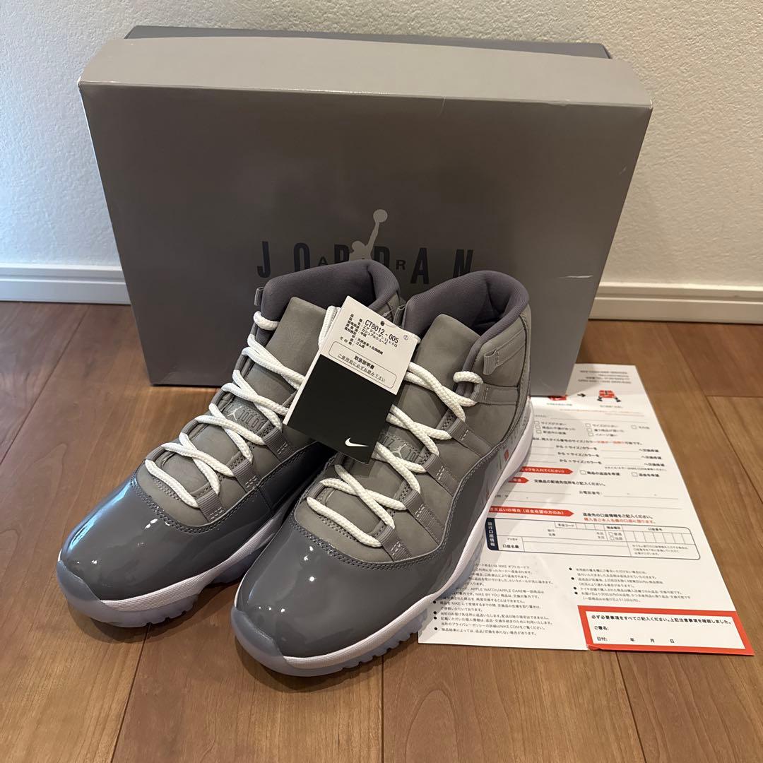 新品 未試着 エアジョーダン 11 グレー ハイカット 27.5cm