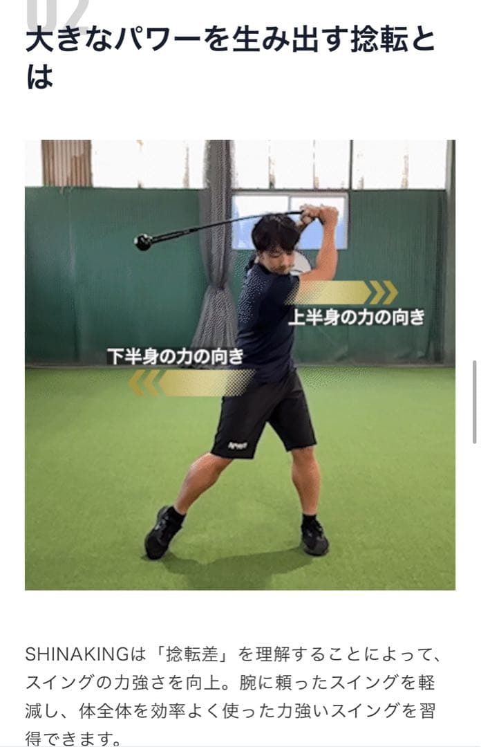 素振り用ギア『SHINAKING（シナキング）Jr.サイズ：81cm/510g - メルカリ