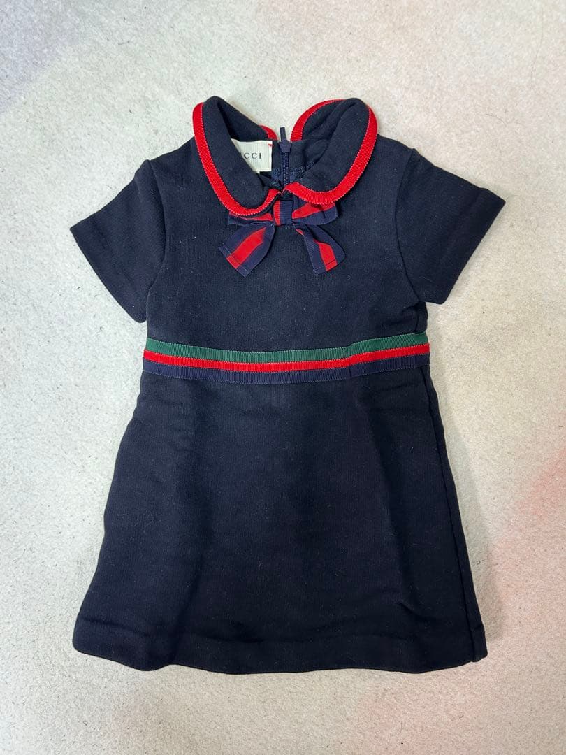 GUCCI ネイビー 半袖ワンピース【最終値下げ】 中古・古着通販】GUCCI (グッチ) ベルト付デニムシャツワンピース