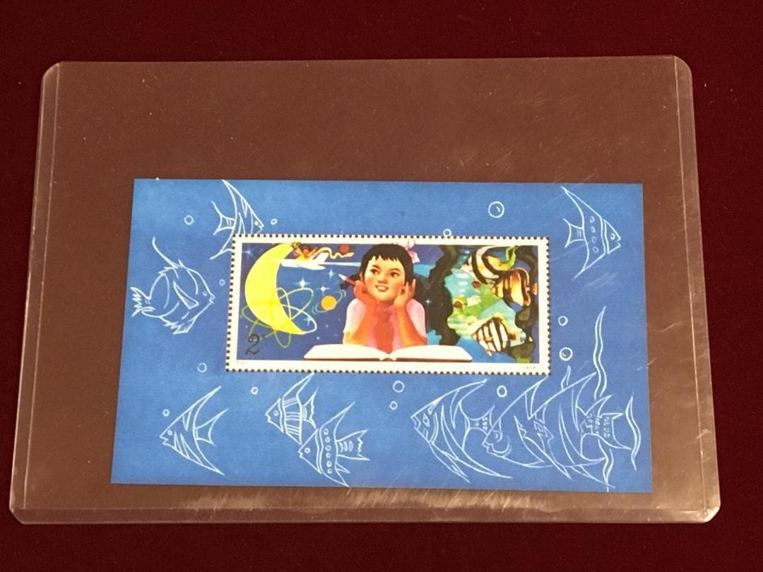 M7)中国1979年発行切手T41M 从小爱科学（小型張）