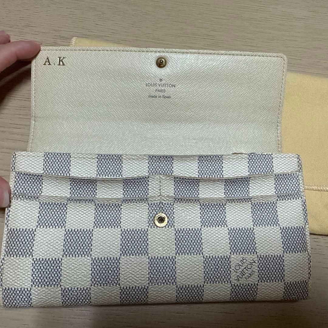 ルイヴィトン ポルトフォイユ サラ ダミエ アズール 長財布 - メルカリ