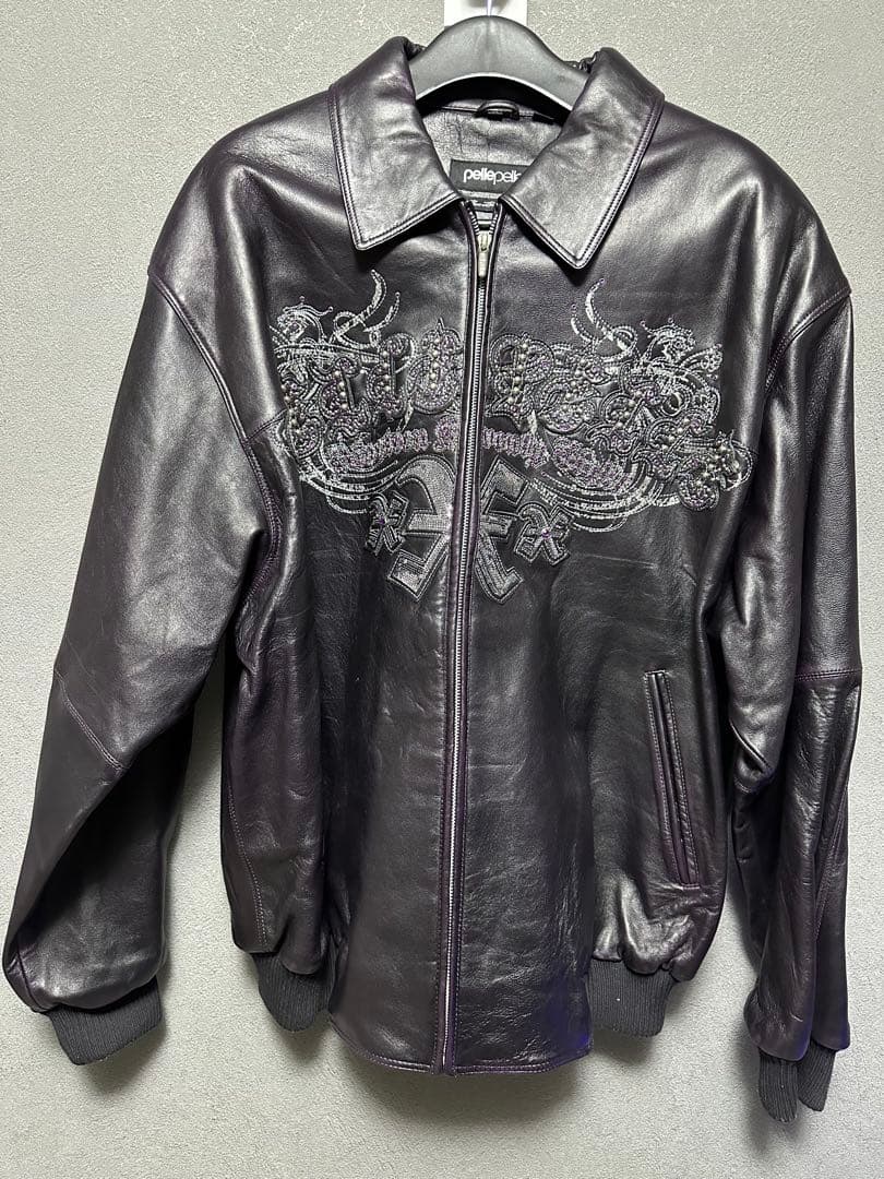 12345　pelle pelle ペレペレ スタッズ レザージャケット PELLE PELLE studs leather jacket “size 48” ペレペレ スタッズレザー