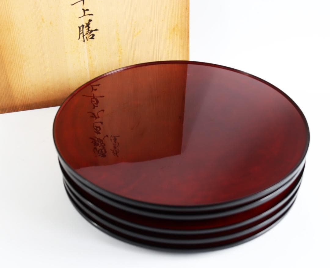 輪島塗 丸卓上膳 5枚 共箱 茶道具 - メルカリ