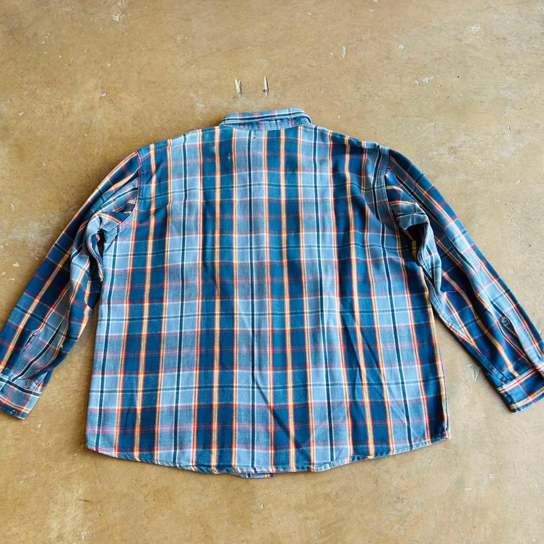 70s OSH KOSH オシュコシュ ヘビネル ヘビーネルシャツ ブルー XL