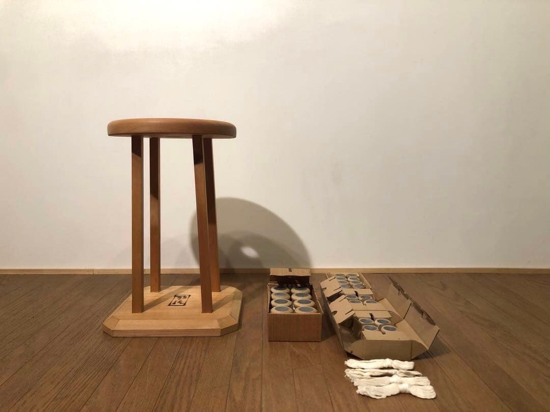 雅流 組紐台 丸台 組台 おもり 糸付き 組紐道具