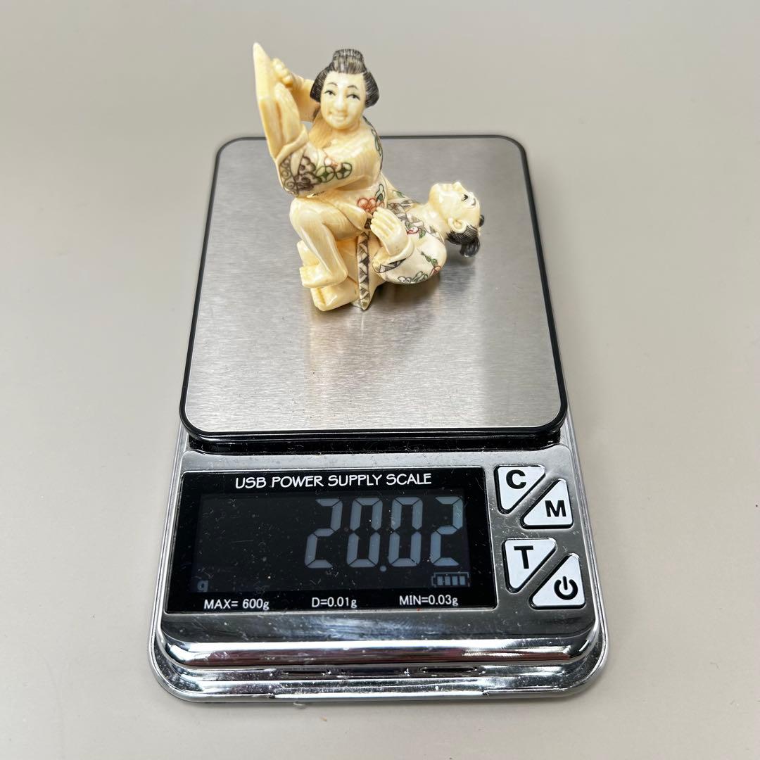 MINPRO-極上浮世絵根付 天然素材アンティーク骨董 飾り物古美術置物