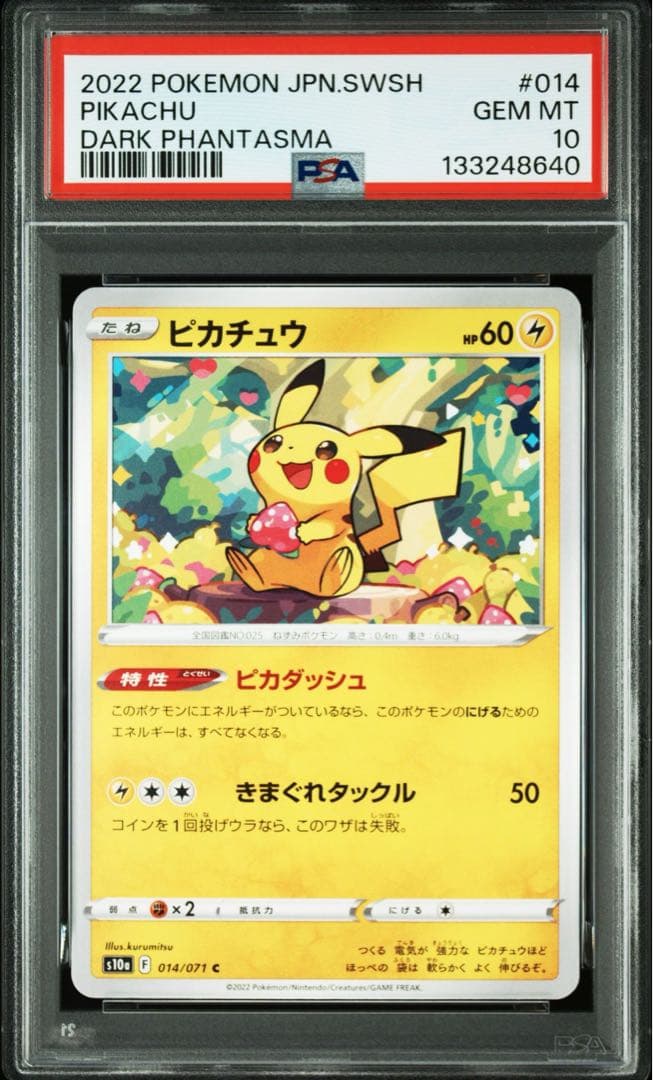 PSA10 ピカチュウ　014 ダークファンタズマ