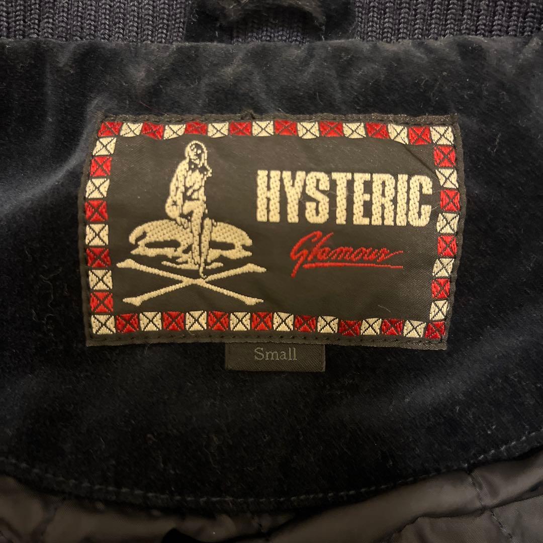 希少【ヒステリックグラマー】ベロア 刺繍 ヒスガール リブ ブルゾン