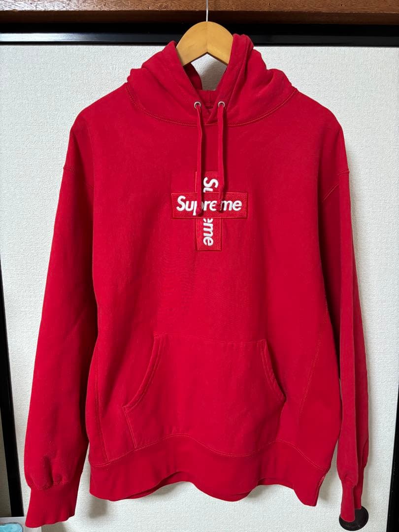 ヒロフミ様　Supreme cross box logo フーディ Supreme Cross Box Logo Hoodie- Gray Size Medium BRAND NEW SHIPS