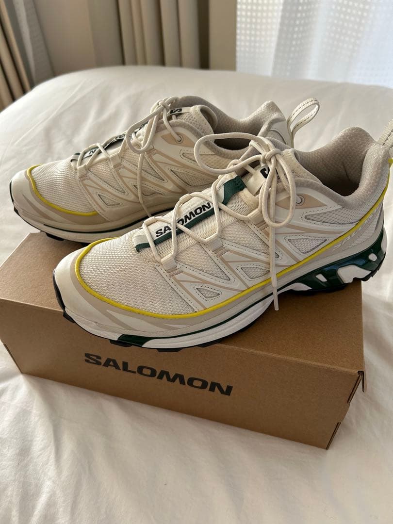 SALOMON トレイルランニングシューズ ホワイト/グリーン