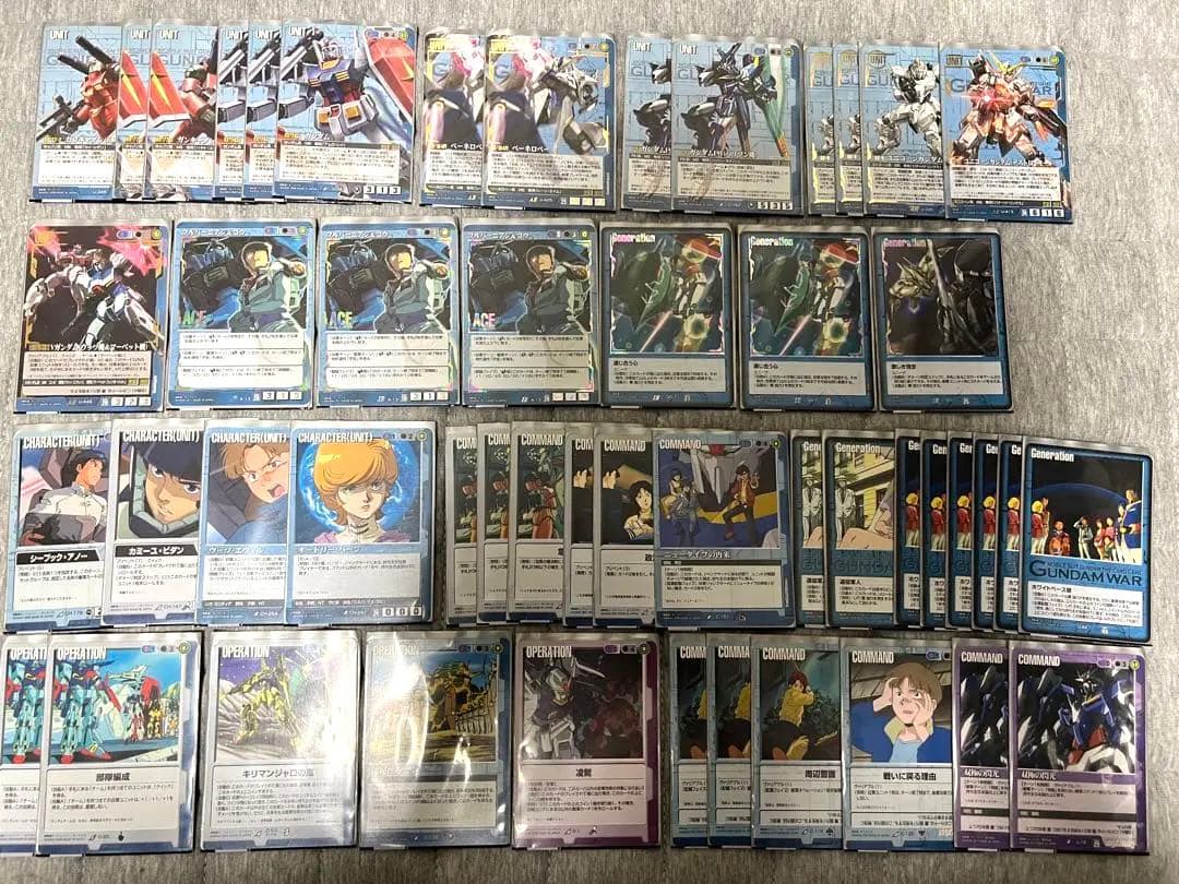 ガンダムウォー 青 ユニコーン デッキ パーツセット