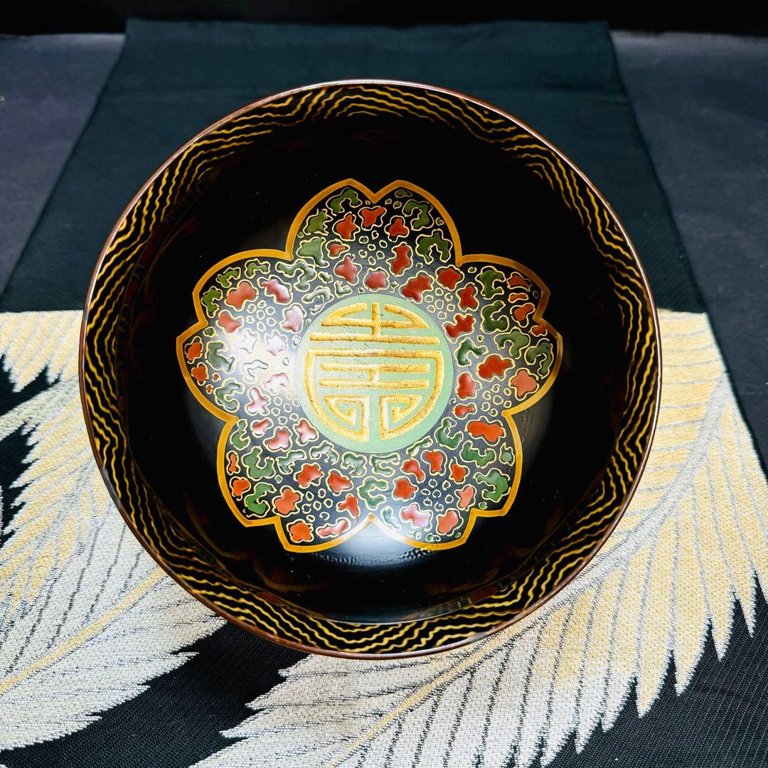 漆器 輪島塗 沈金 金蒔絵 木製 盃洗 鉢 大椀 1客 骨董品 - メルカリ