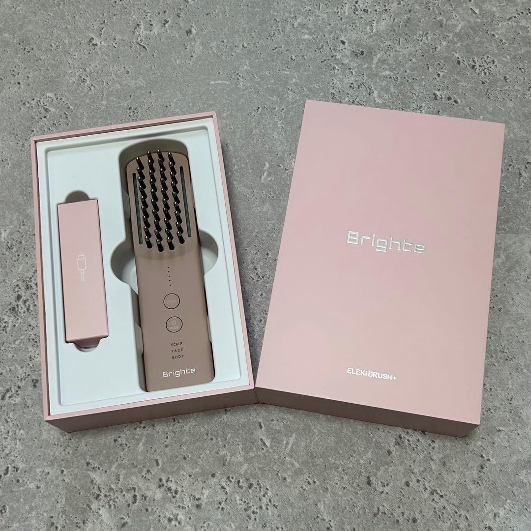 セール開催✨️【新品未使用】ブライト エレキブラシ＋ ピンク 美顔器 Brighte ブライト ELEKI BRUSH+ PINK エレキブラシ ピンク 美顔器 EMS