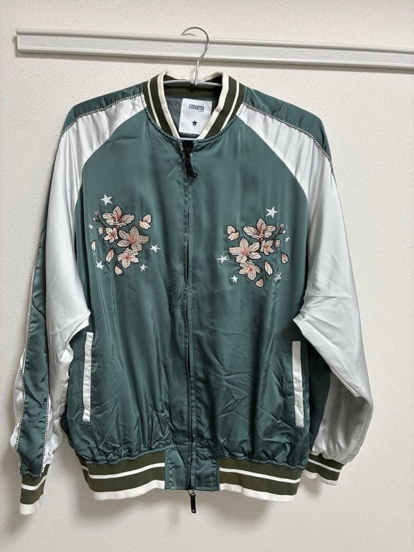 CONVERSE TOKYO 刺繍 スカジャン グリーン