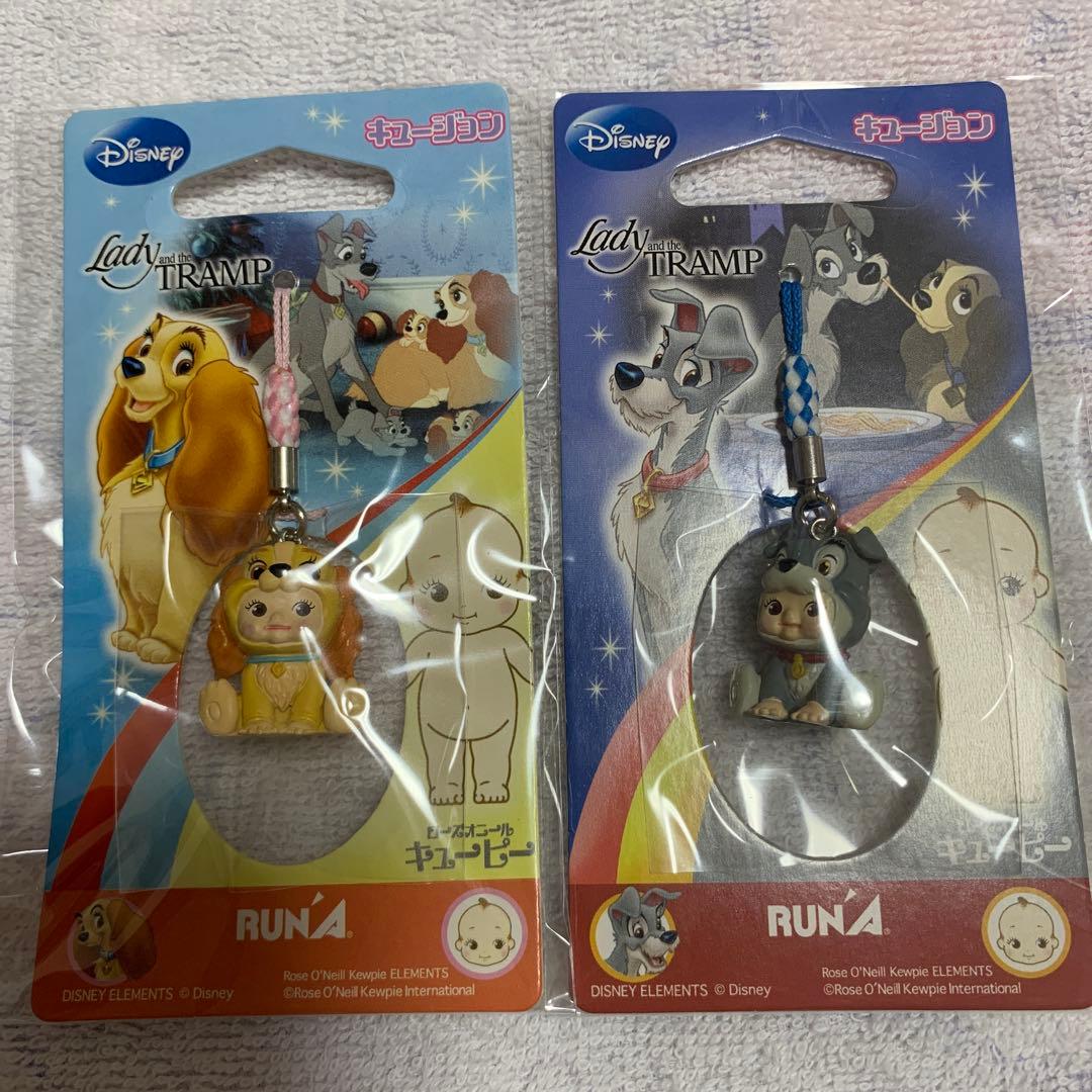 キュージョン　ディズニー　レディ・アンド・トランプ 根付けストラップ