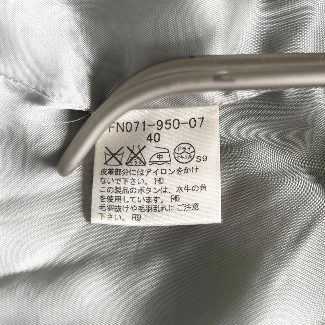 バーバリーロンドン ダッフルコート ヘリンボーン ノバチェック 牛革