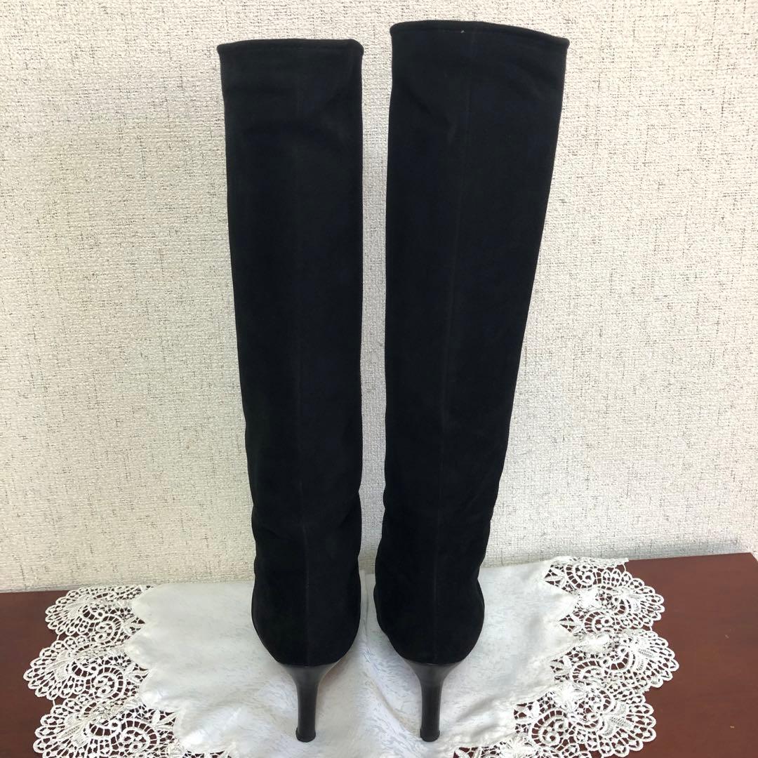 PELLICO ペリーコ スエードロングブーツ ブラック 37