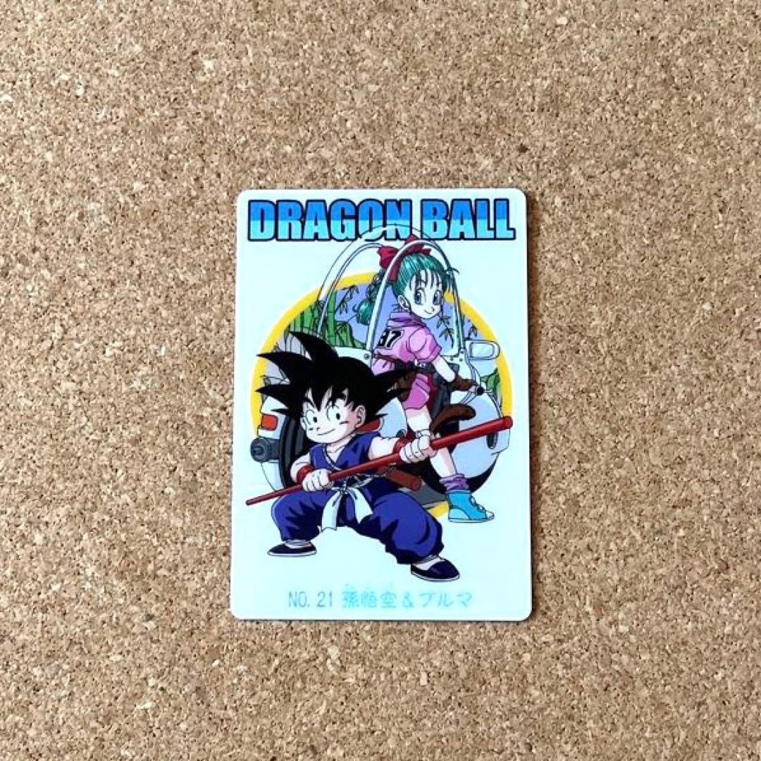 ドラゴンボールカードグミ 2003年初版 裏面赤仕様 No.21 孫悟空&ブルマ