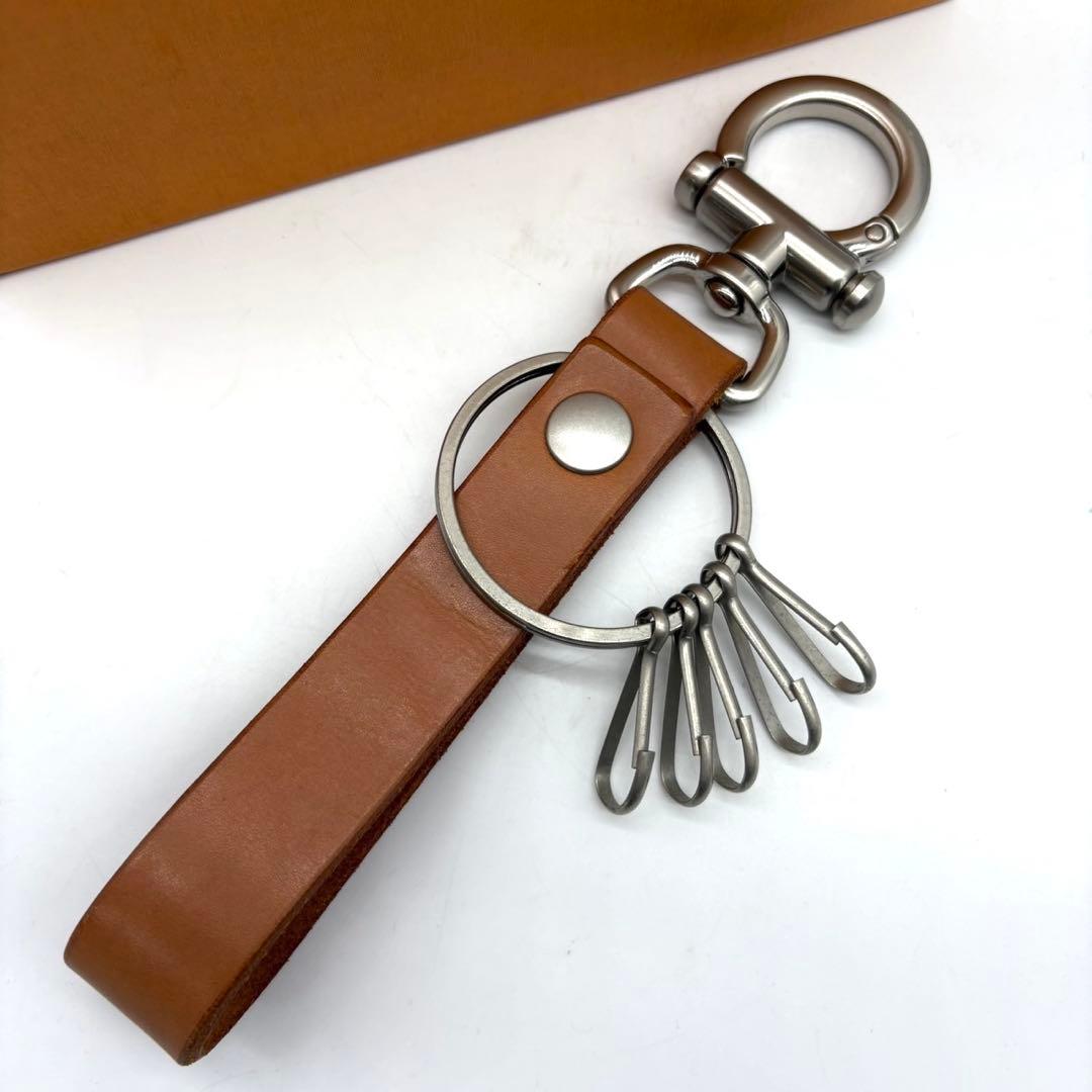 【極美品】Hender Scheme キーフロック レザー ブラウン フック Hender Scheme（エンダースキーマ） KEY FLOCK キーフロック レザー
