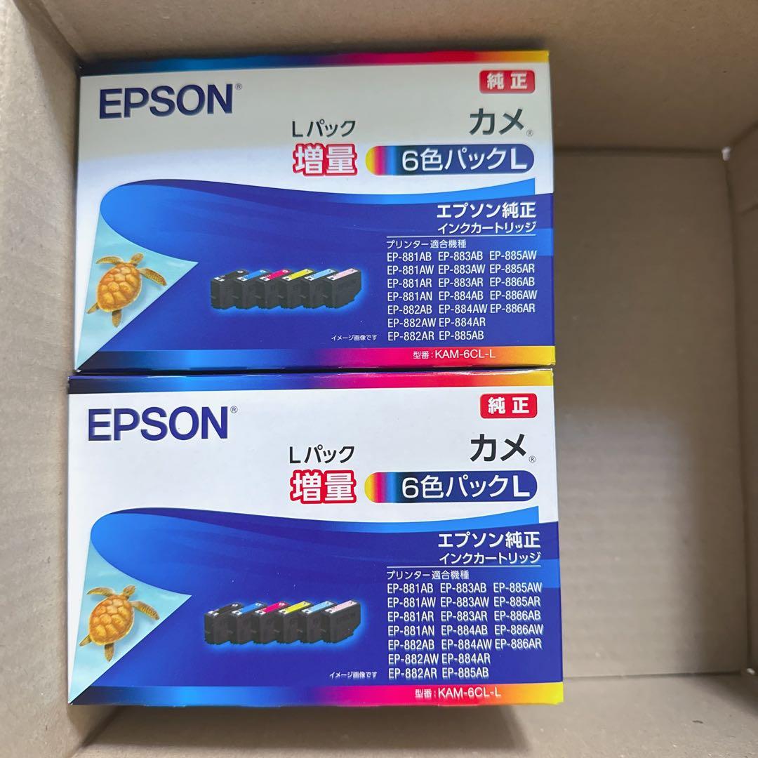 エプソン 純正 インクカートリッジ カメ KAM-6CL-L6色パック増量 2箱