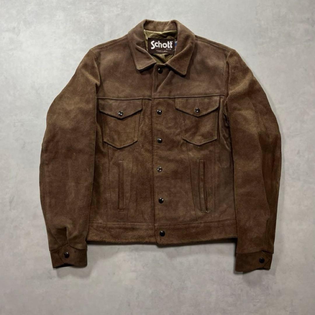 Schott スエード レザージャケット トラッカージャケット ショット 3rd