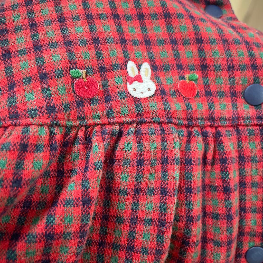 familiar チェック柄ロンパース 80cm - メルカリ