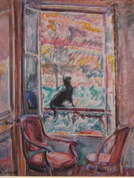 N・Tarkhoff、Le Chat noir、希少画集より、新品額装付