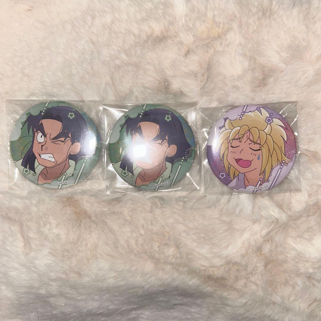 忍たま乱太郎 潮江文次郎 斉藤タカ丸 百面相缶バッジ 寝巻き姿の段