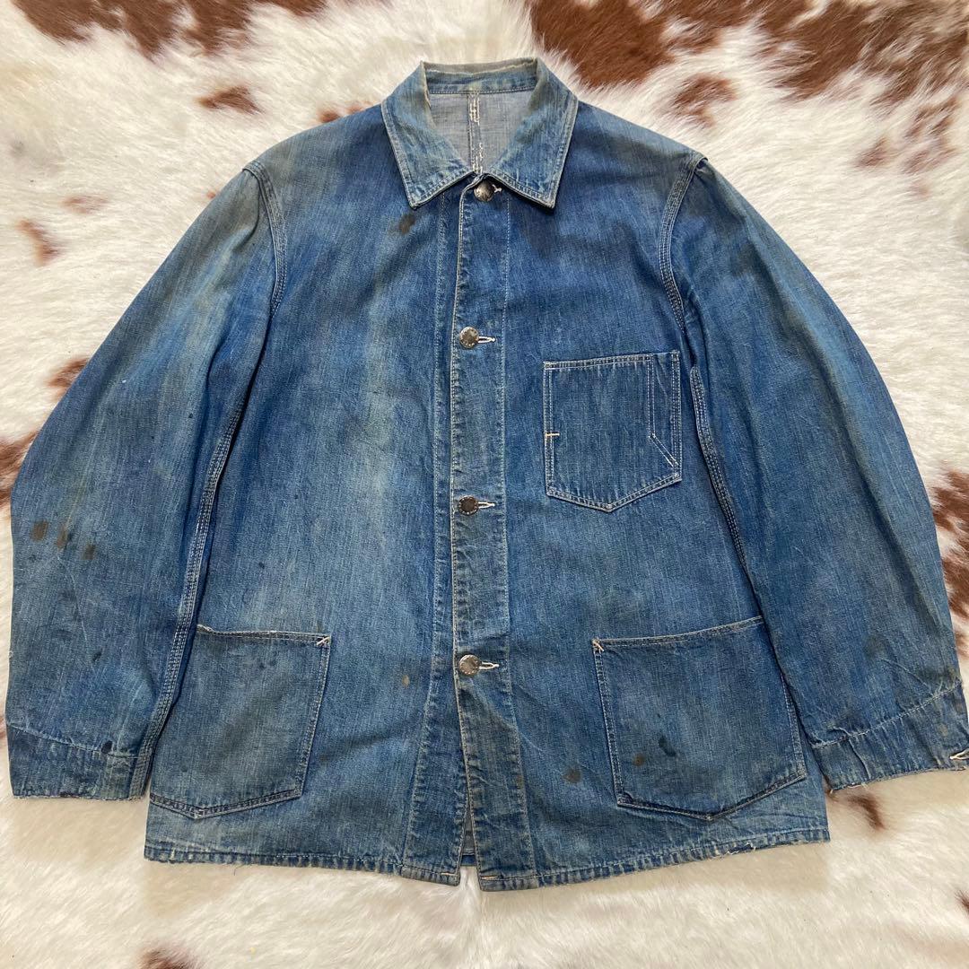 30s カバーオール 月桂樹デカボタンチェンジボタン 大戦 40s