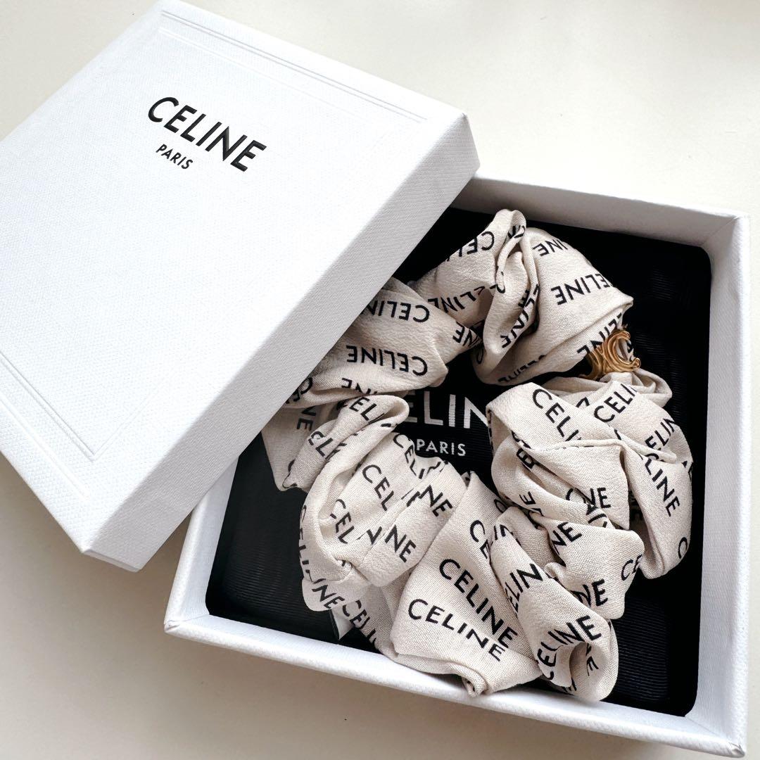 CELINEセリーヌ 正規品 レイユールシュシュホワイト　箱・保存袋（ロゴ布）付 CELINEセリーヌ 正規品 レイユールシュシュホワイト 箱・保存袋（ロゴ