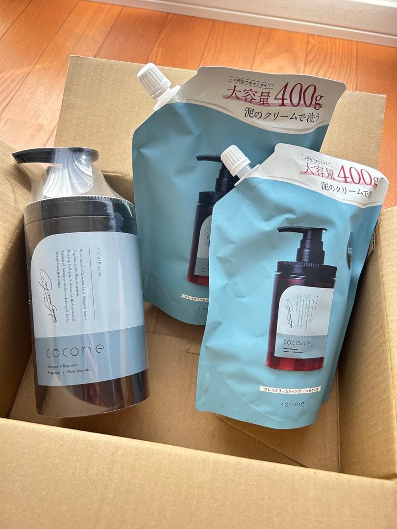 cocone ココネ　クレイクリームシャンプー　新ボトル　詰替え　はぐくみプラス