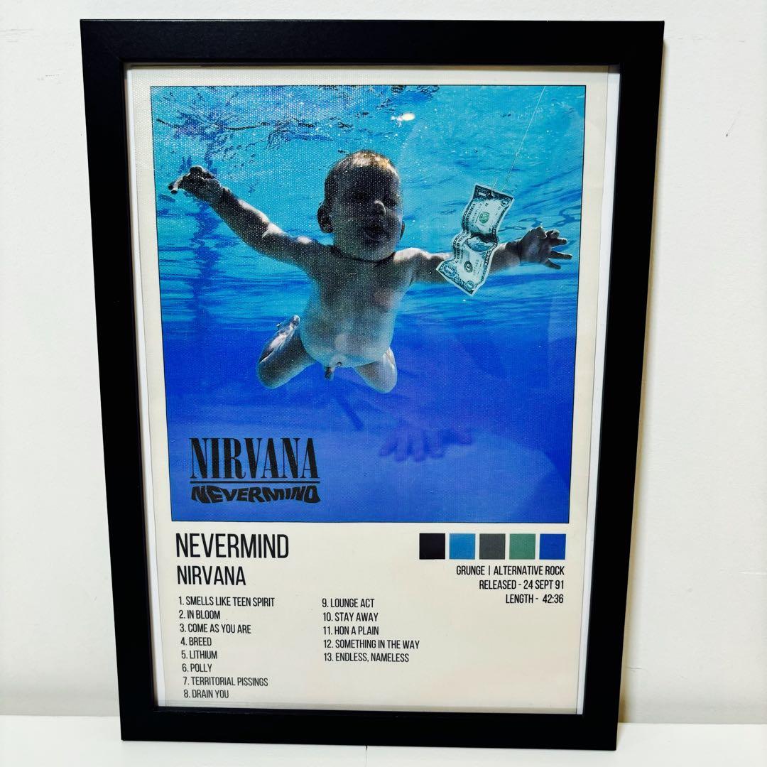 黒額付きポスター】ニルヴァーナ Nirvana ネヴァーマインド（新品