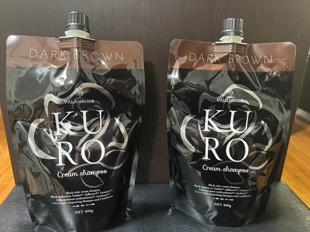 【新品】KURO クリームシャンプー400g ダークブラウン2個セット