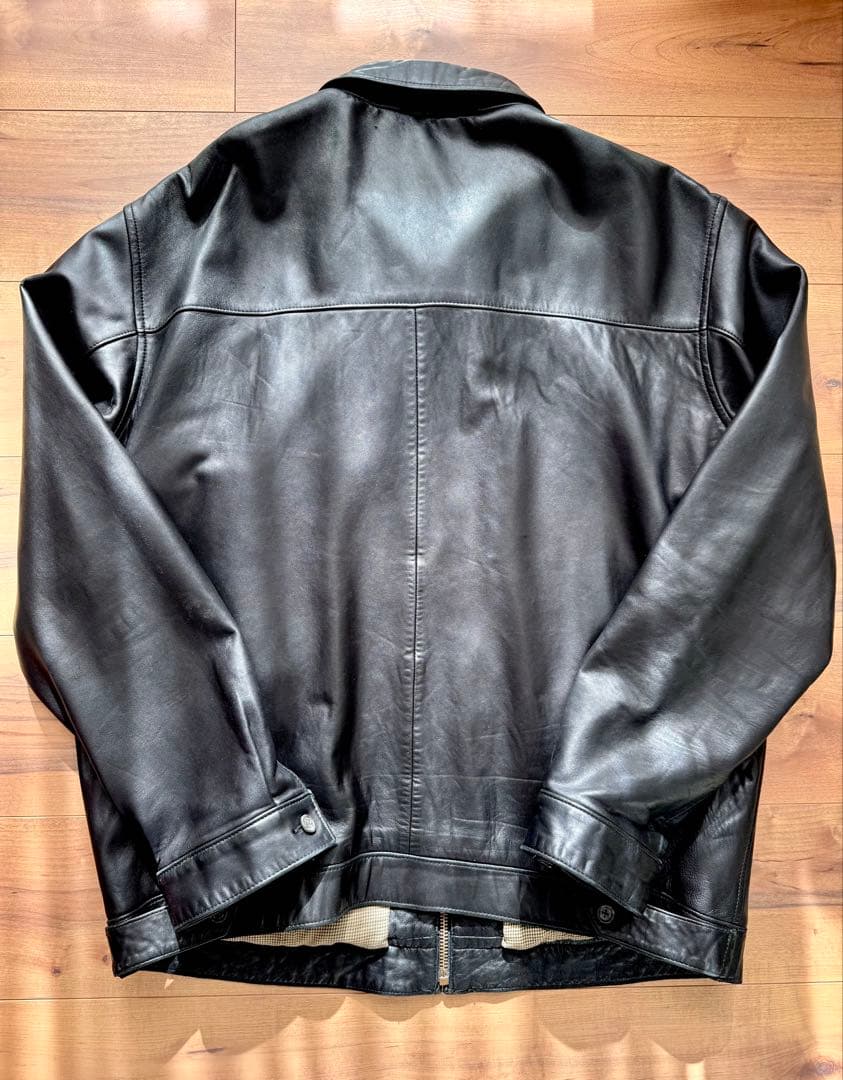 90s ヴィンテージ ラルフローレン レザー ブラック L リアムギャラガー