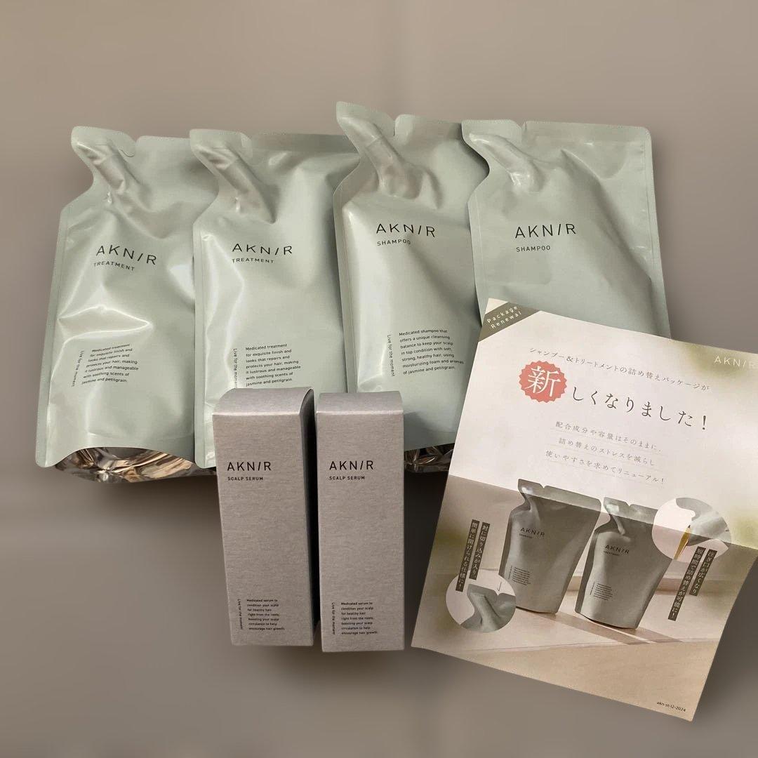 ☆SHELLY　AKNIR シャンプー＆トリートメント&セラムセット Amazon | AKNIR アクニー ヘア シャンプー トリートメント セット +