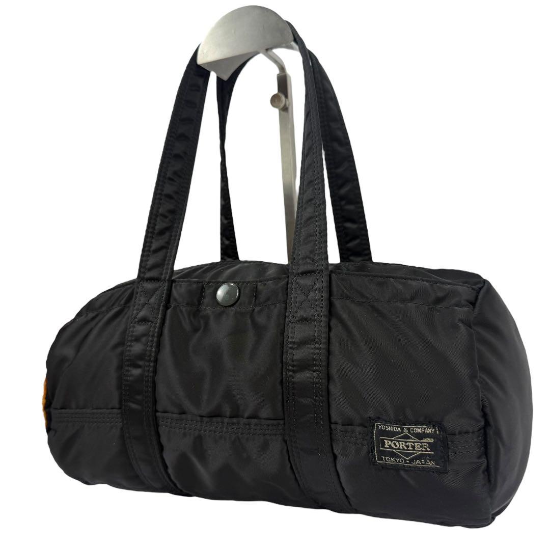 【美品】PORTER ポーター タンカー ミニボストンバッグ 肩掛け ブラック