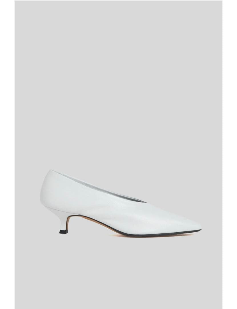 【iirot】Cover Pump_White ホワイトポインテッドトゥパンプス