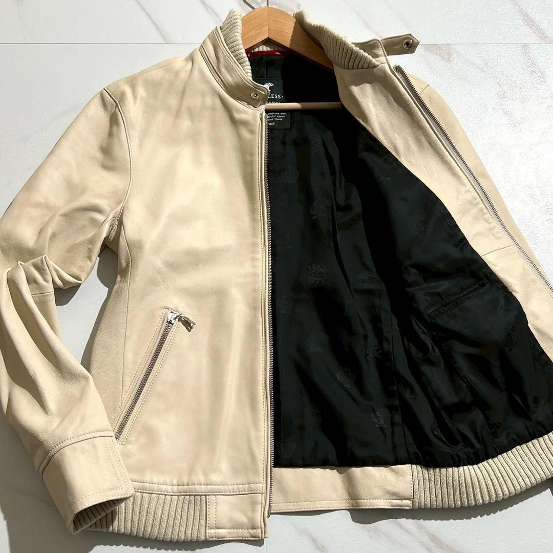 【極美品/S】LOVELESS ラブレス ラムレザー ライダース ジャケット