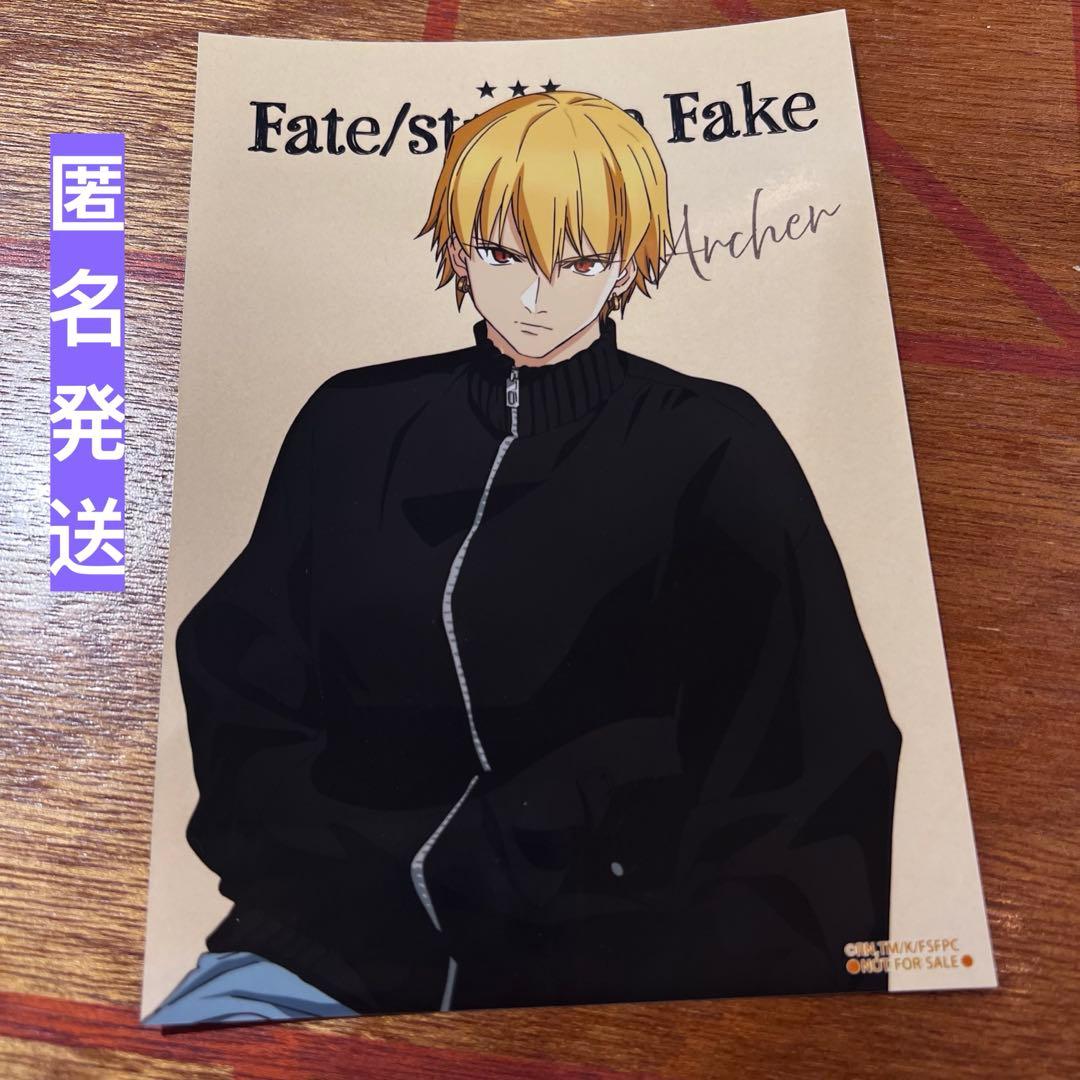 Fate strange Fake キャラカフェ ギルガメッシュ ブロマイド - メルカリ