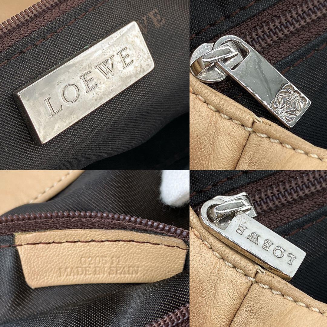 LOEWE】ハンドバッグ アナグラム ノットハンドル レザー ベージュ