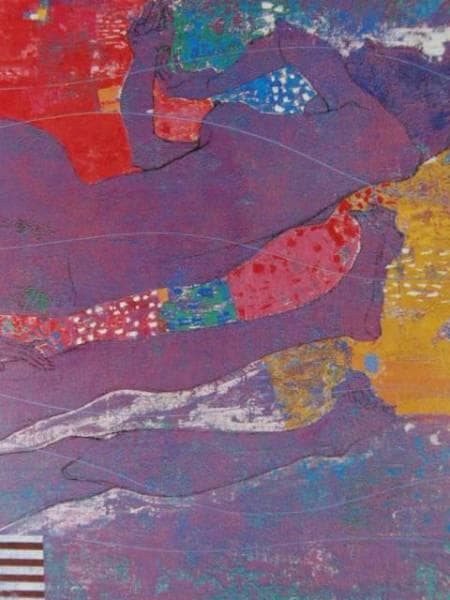 林清納、『海に祈る３』、希少画集画、裸婦、高級新品額・額装付