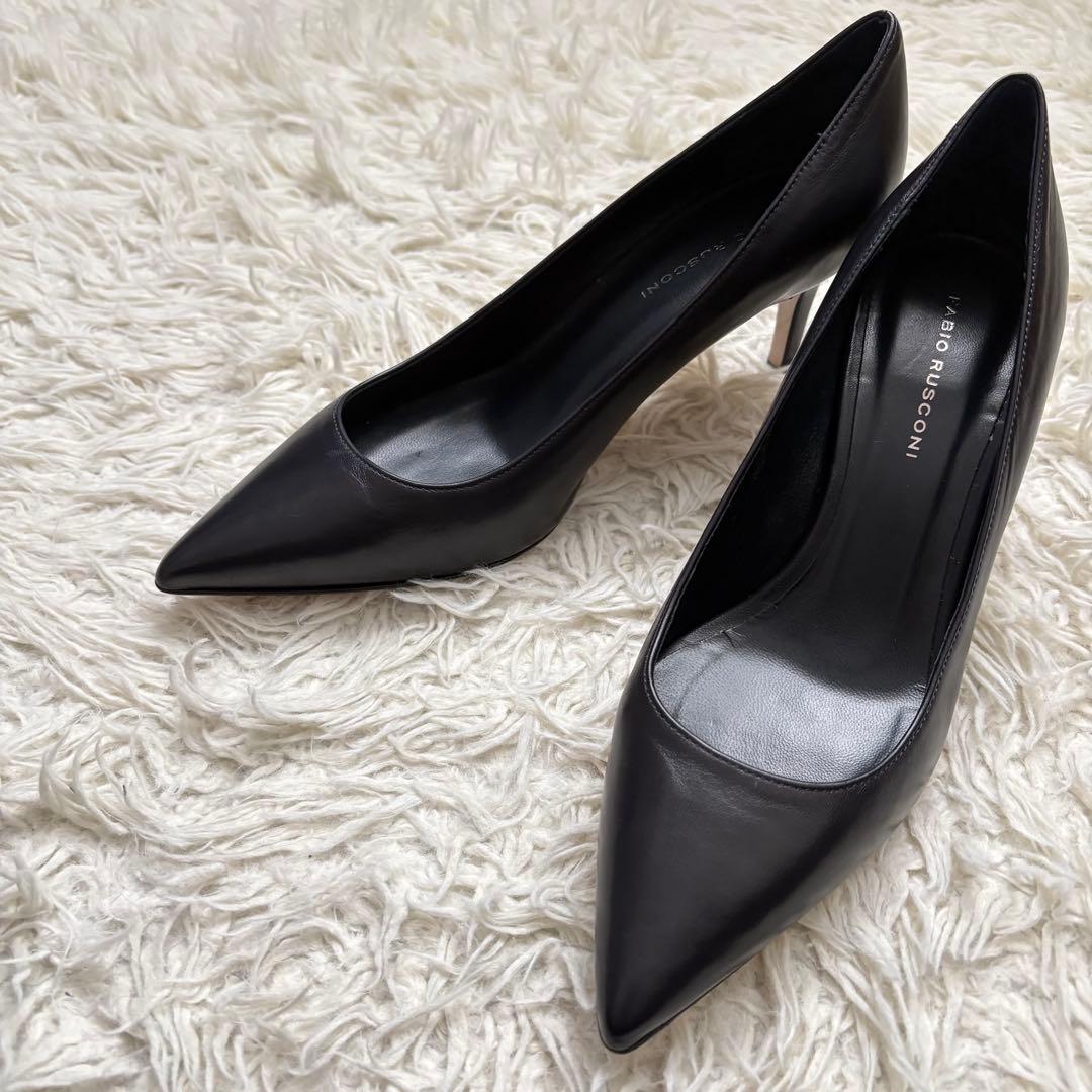未使用級　ファビオルスコーニ レザーパンプス ポインテッドトゥ イタリア製　37