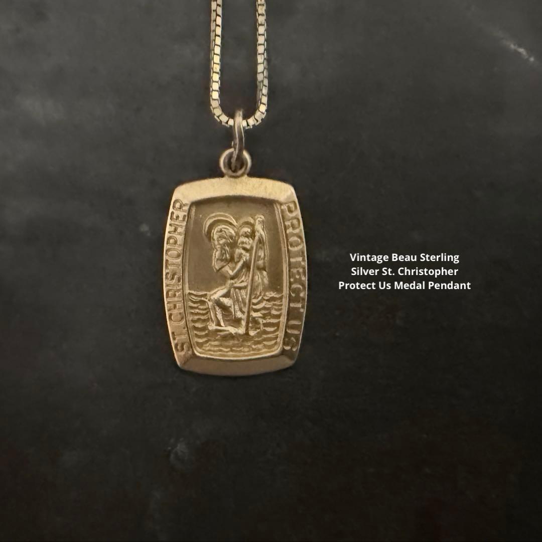 激渋 希少 ヴィンテージ メダイ アンティーク シルバー 925 ネックレス